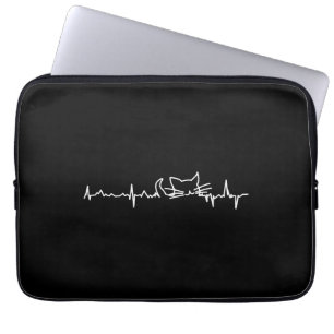 Heartbeat with Cat - Cat Lover - Cat Owner - Heart Laptop Sleeve