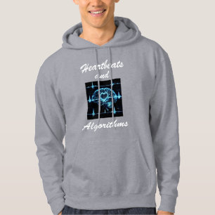 “Heartbeats and Algorithms” futuristic love  Hoodie