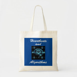 “Heartbeats and Algorithms” Futuristic love Tote Bag