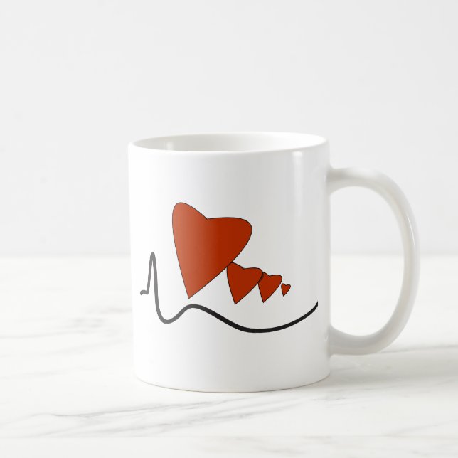 Heartbeats Coffee Mug (Right)