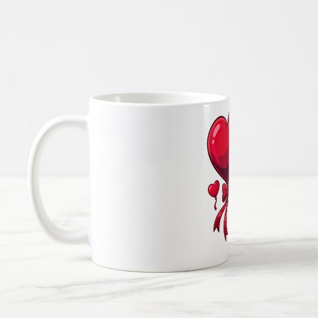 Heartbound Monkey Valentine Coffee Mug (Left)