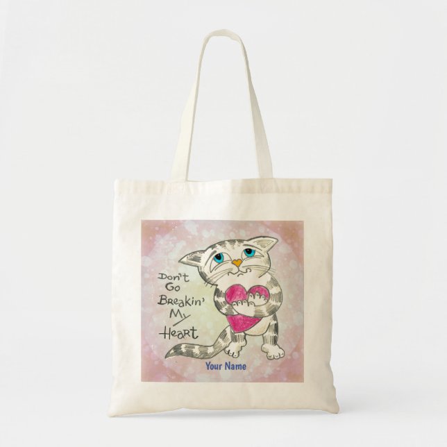 Heartbreak Cat Tote Bag (Front)