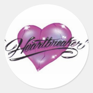 heartbreaker classic round sticker