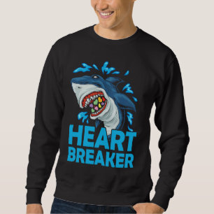 Heartbreaker Shark Anti Valentine's Day Solo Celeb Sweatshirt