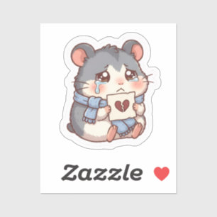 Heartbroken Hamster Sticker