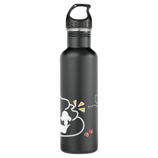 Heartbroken Poop - Brootsch the PooPoo 710 Ml Water Bottle (Front)