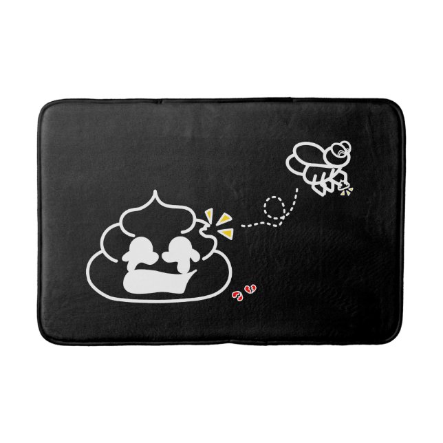 Heartbroken Poop - Brootsch the PooPoo Bath Mat (Front)