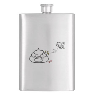 Heartbroken Poop - Brootsch the PooPoo Hip Flask