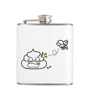Heartbroken Poop - Brootsch the PooPoo Hip Flask
