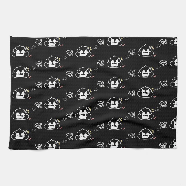 Heartbroken Poop - Brootsch the PooPoo Tea Towel (Horizontal)