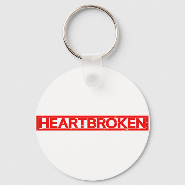 Heartbroken Stamp Key Ring (Front)