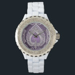 Hearted in Purple AI art Watch<br><div class="desc">Hearted in Purple is a beautiful design of a lace heart on a purple background. It is the perfect gift for the bride.</div>
