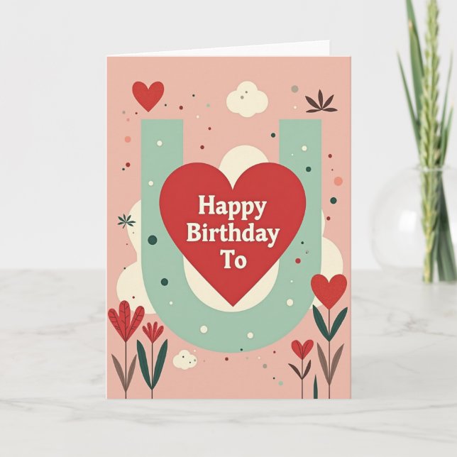 Heartfelt Archway Birthday Card (Front)