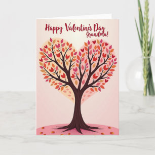 Heartfelt Autumn Love Tree Card