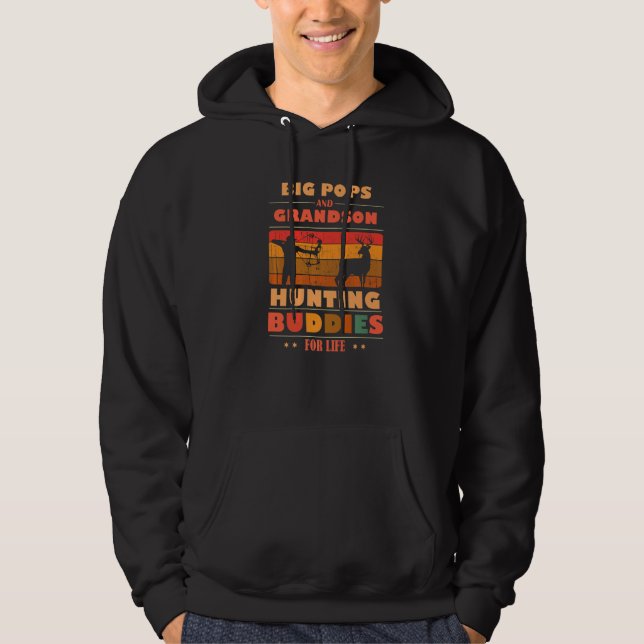 Heartfelt BIG POPS Grandson Buddies For Life Hunti Hoodie (Front)
