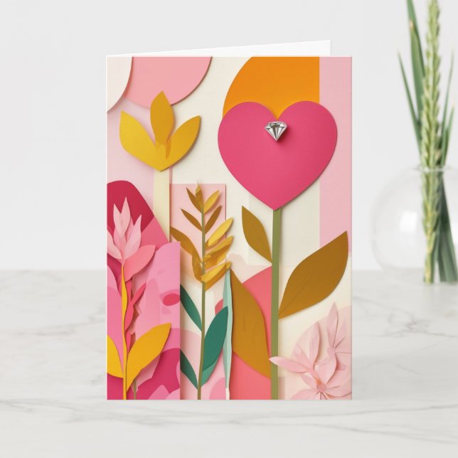 Heartfelt Bloom with Diamond Sparkle Card (Front)