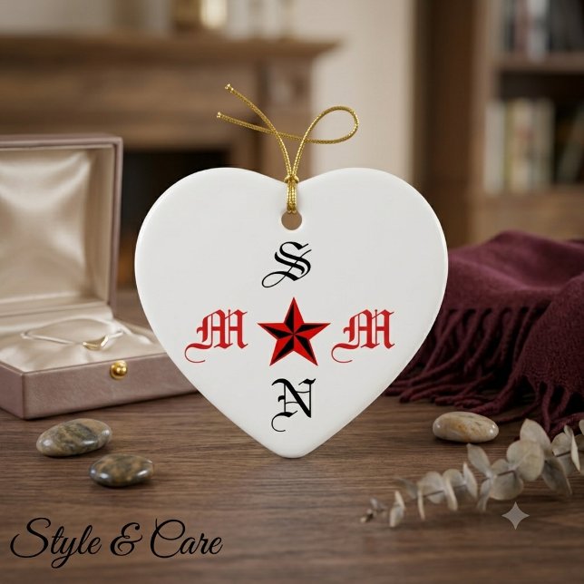 Heartfelt bond between MOM & SON  Ceramic Tree Decoration (Heartfelt bond between MOM & SON Ceramic Ornament)