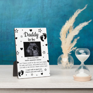 Heartfelt Bump Poem Expectant Dad Ultrasound Plaque