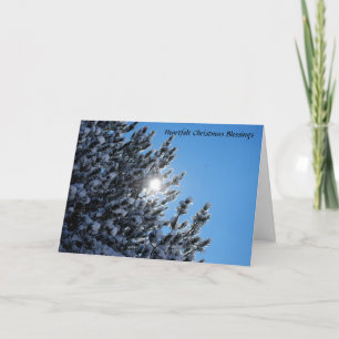 Heartfelt Christmas Blessings Holiday Card