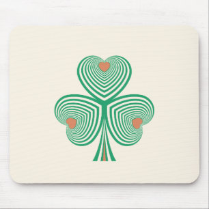 Heartfelt Clover Mouse Pad