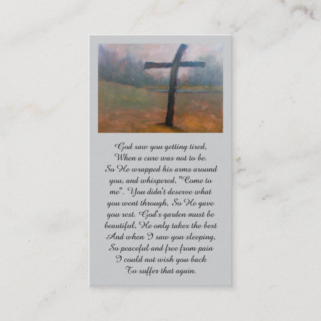 Heartfelt Condolences Memorial Card (Front)