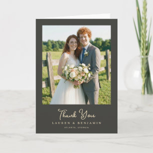 Heartfelt Earthy Photo Thank You Card