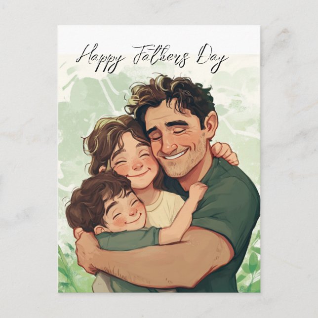 Heartfelt fathers and son day Postcard (Front)