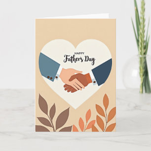 Heartfelt Fathers Day Handshake Card