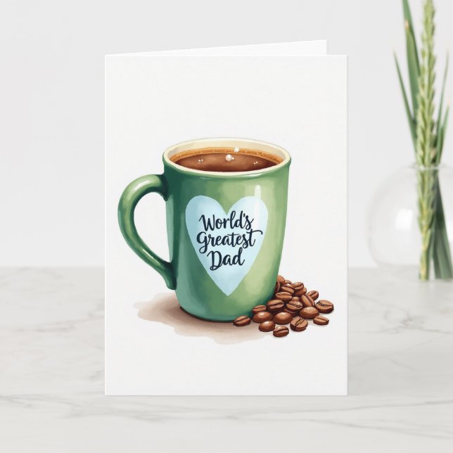 Heartfelt Fathers Day Mug Card (Front)