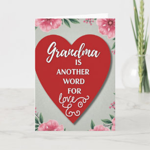 Heartfelt Floral Grandma Love Card