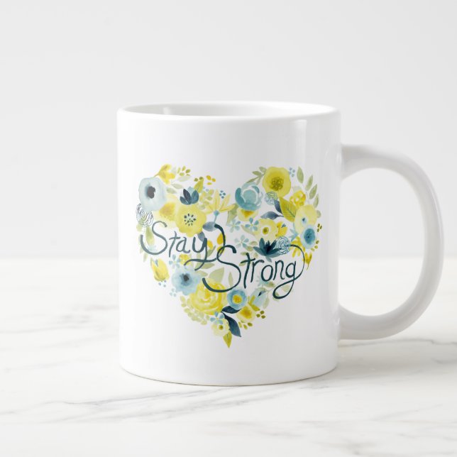 Heartfelt Floral I Large Coffee Mug (Right)