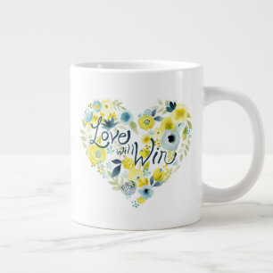 Heartfelt Floral II Large Coffee Mug
