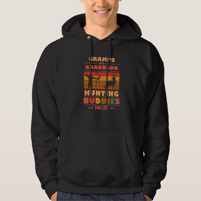 Heartfelt GRAMPS Grandson Buddies For Life Hunting Hoodie (Front)