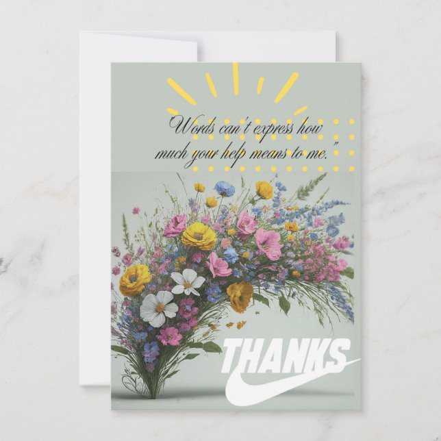 "Heartfelt Gratitude" Thank You Card (Front)