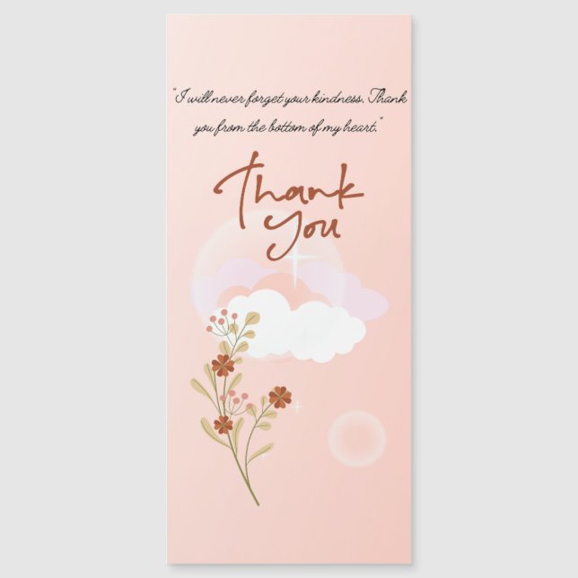 "Heartfelt Gratitude Thank You Card" (Front)