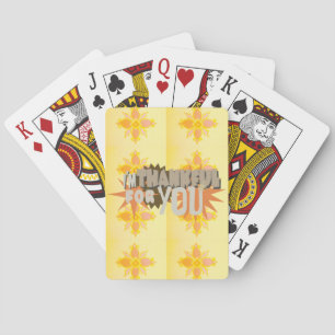 Heartfelt Gratitude: "Thankful For You" with Love, Playing Cards