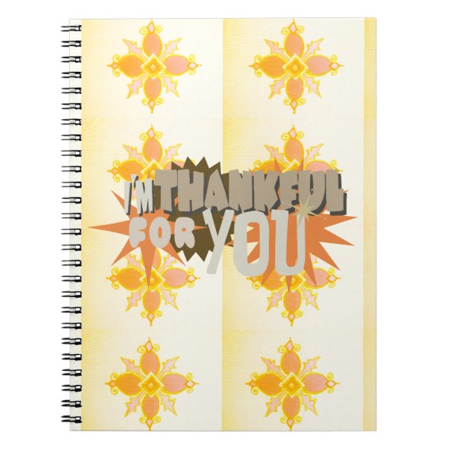 Heartfelt Gratitude: "Thankful For You" with Love, Spiral Notebook (Front)