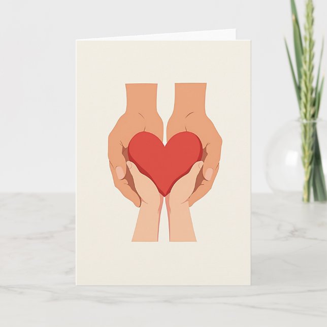 Heartfelt Hands Fathers Day Card (Front)