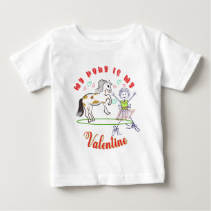 Heartfelt Hooves: My Pony is My Valentine Baby T-Shirt