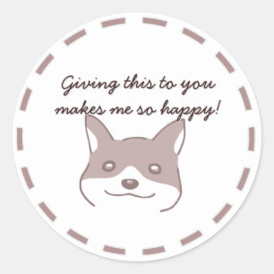 Heartfelt Hound: Personalized Message Stickers