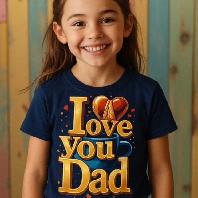 Heartfelt “I Love You Dad” Kids’ T-Shirt  (Creator Uploaded)
