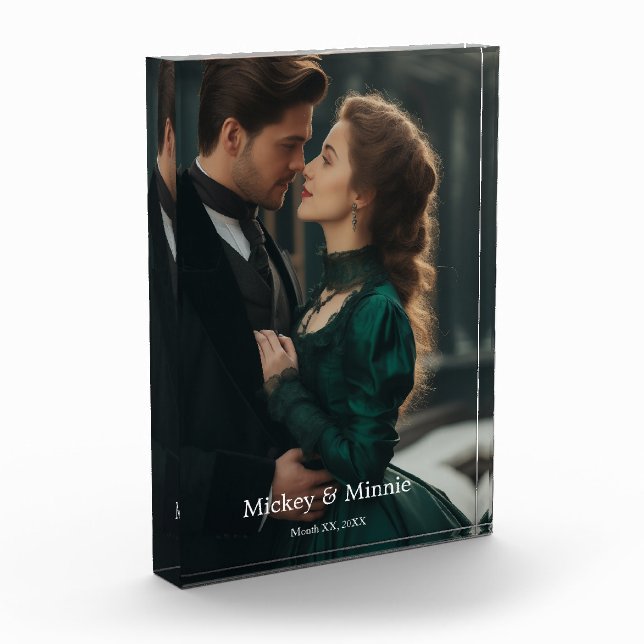 Heartfelt In Loving Memory Custom Photo Block (Left)