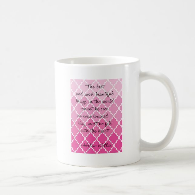 Heartfelt Keller Quote Coffee Mug (Right)