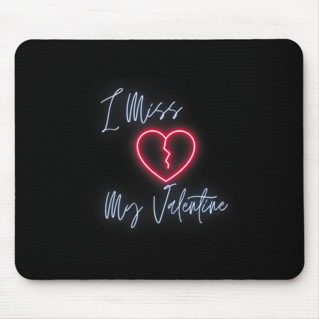 Heartfelt Longing i Miss My Valentine' Valentine's Mouse Pad (Front)