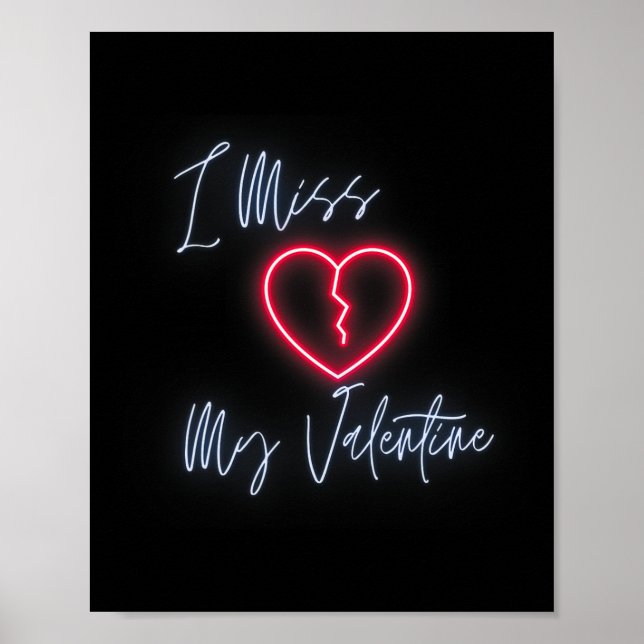 Heartfelt Longing i Miss My Valentine' Valentine's Poster (Front)