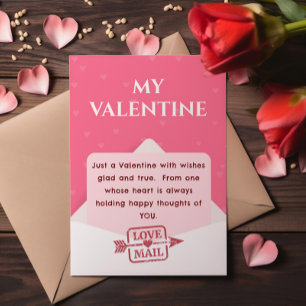 Heartfelt Love Mail Wishes Valentine's Day  Card