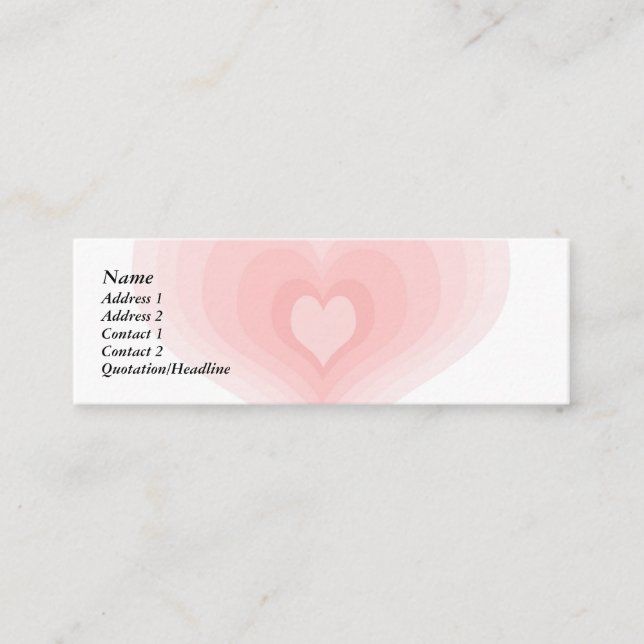Heartfelt Mini Business Card (Front)