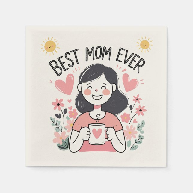 Heartfelt Mother’s Day Design for Napkins (Front)