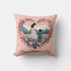 Heartfelt Mother's Day Design: Mom and Child Cushion