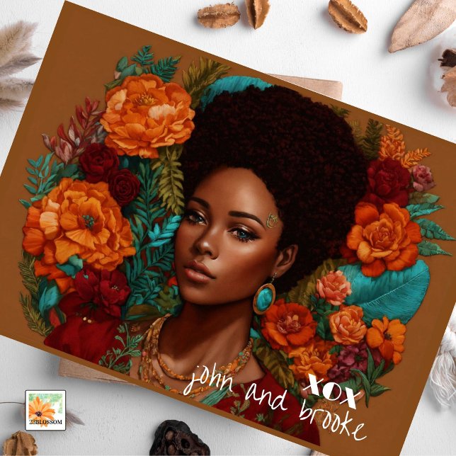 heartfelt mother's day with foto and flowers holiday card (Creator Uploaded)